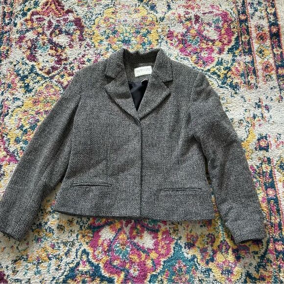 Vintage Fairweather Grey wool Fitted officecore Blazer - Picture 1 of 8